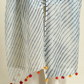 White - tie & dye kota doria cotton leheriya dupatta 36