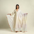 Buy Tie & Dye White Kota Doria Cotton Leheriya Dupatta