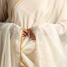  Chanderi Silk Handloom Zari Buta Dupatta 55 