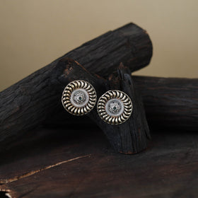 Traditional German Silver-Plated Classic Stud Earrings