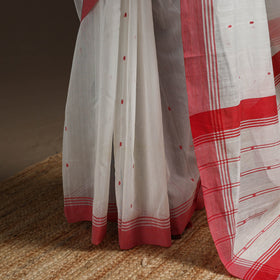 White - traditional handloom chanderi silk saree 01