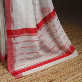 White - traditional handloom chanderi silk saree 01