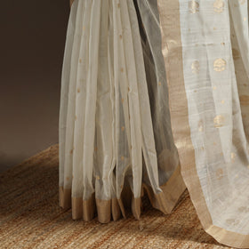 White - traditional handloom chanderi silk saree 02