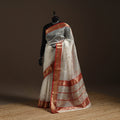 White - traditional handloom chanderi silk saree 05