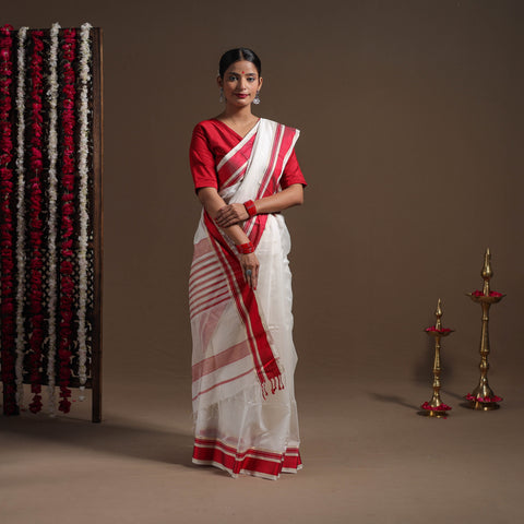  Traditional Handloom Maheshwari Silk Saree 