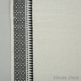 White - traditional vidarbha tussar silk handloom saree