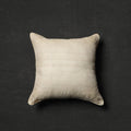 Buy Off White Tussar Silk Bengal Kantha Work Cushion Cover