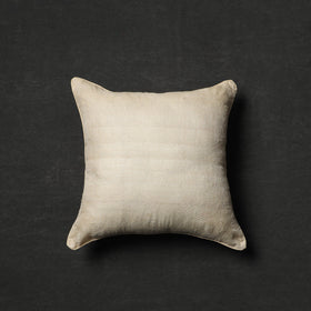 Buy Off White Tussar Silk Bengal Kantha Work Cushion Cover