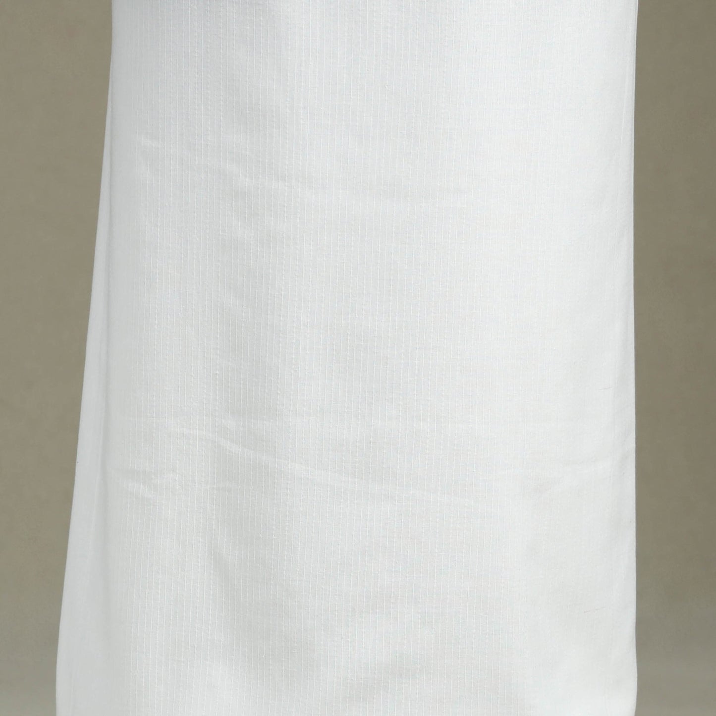 White Unstitched Plain Cotton Kurta Material