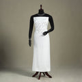 White Unstitched Plain Cotton Kurta Material
