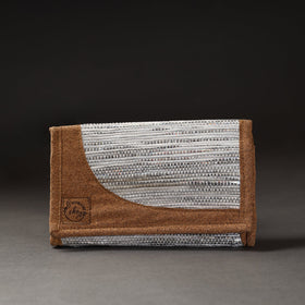 White Upcycled Weave Handcrafted Clutch