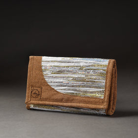 White Upcycled Weave Handcrafted Clutch