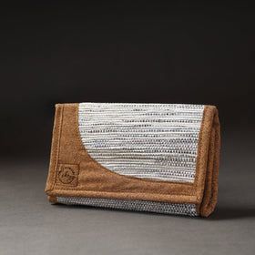 White Upcycled Weave Handcrafted Clutch