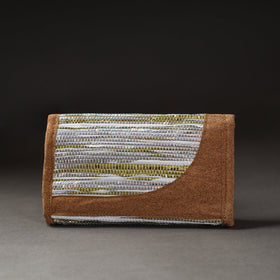 White Upcycled Weave Handcrafted Clutch