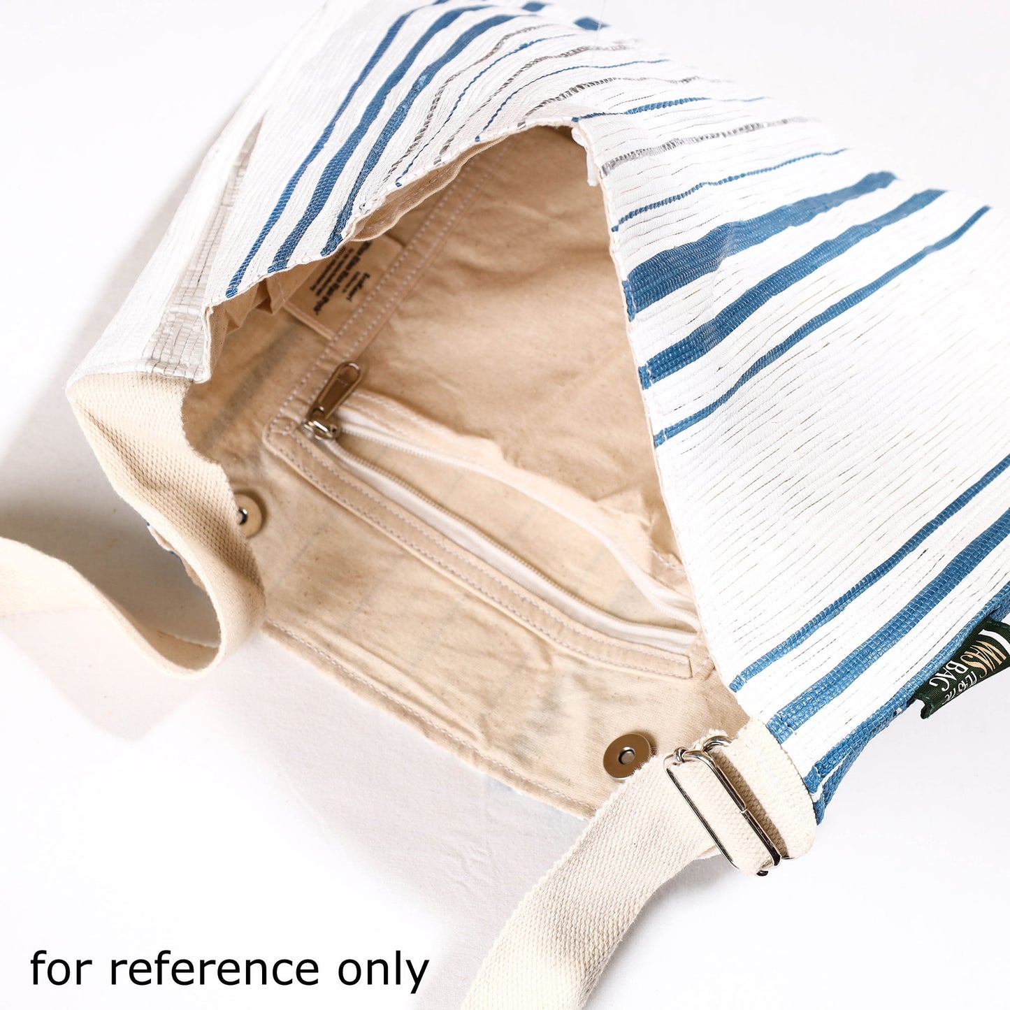 White Upcycled Weave Handmade Sling Bag