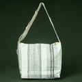 White Upcycled Weave Handmade Sling Bag