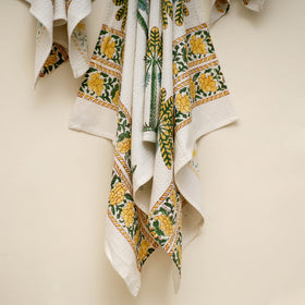 Waffle weave cotton handwoven sanganeri towel (set of 3) 13