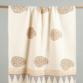 White - waffle weave handloom cotton sanganeri towel 30