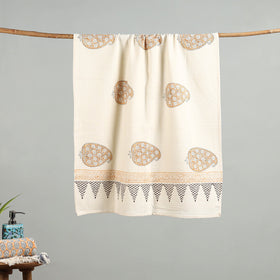 White - waffle weave handloom cotton sanganeri towel 30