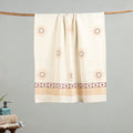 White - waffle weave handloom cotton sanganeri towel 31