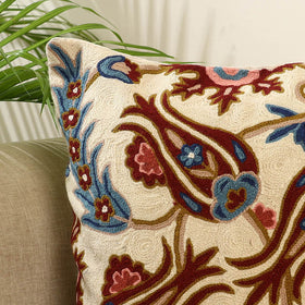 Wool Thread Crewel Embroidery Cushion Cover