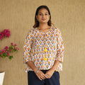 sanganeri cotton crop top 