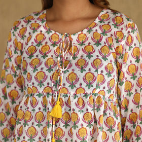 sanganeri cotton crop top 