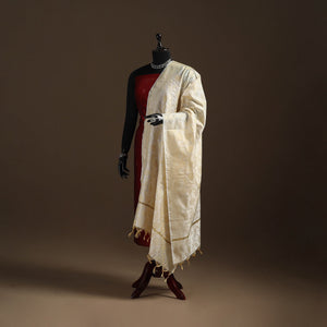 Zari work banarasi silk dupatta 18 - handcrafted