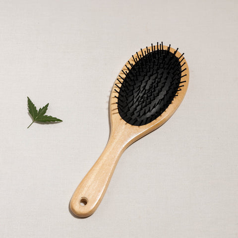  Wooden Square Hair Brush For Perfect Hair Styling with Nylon Bristles 