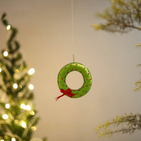 Wreath felt ornament - handmade christmas decor 52