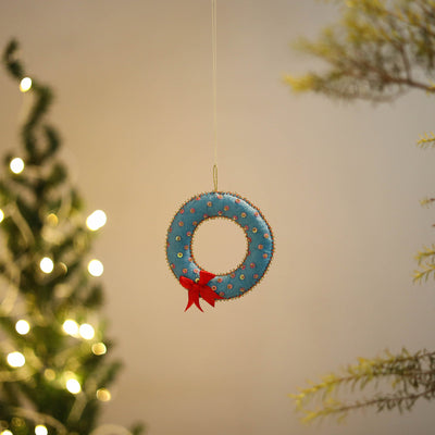 Shop Wreath Felt Ornament - Handmade Christmas Decor