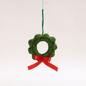 Wreath - Handmade Fabart Christmas Ornament 