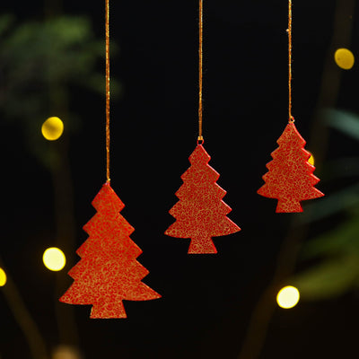 X-mas tree - kashmir handpainted christmas decor ornament