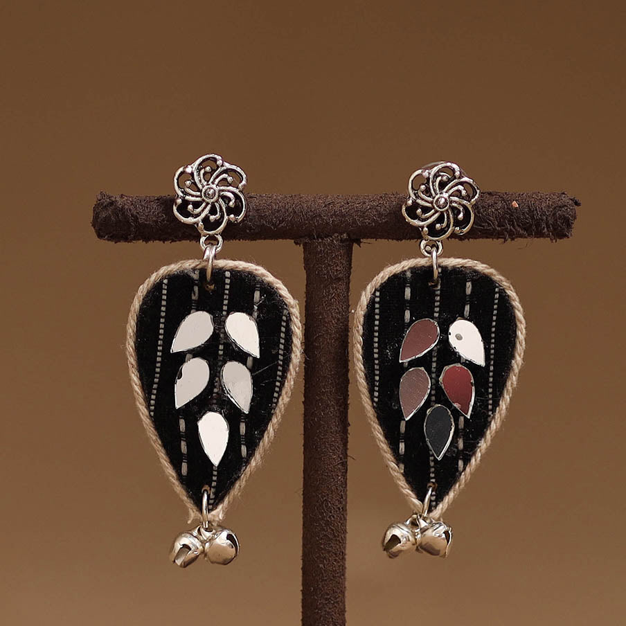 Yashvi mirror & ghungroo work gs fabart handmade earrings