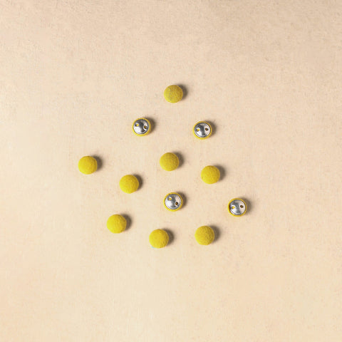 1.5cm handmade fabric small button (set of 12) 05