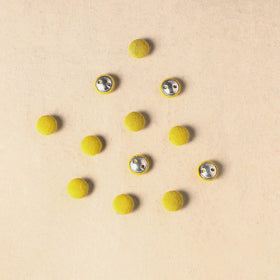 1.5cm handmade fabric small button (set of 12) 05