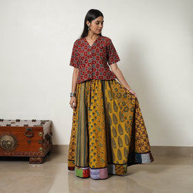 ajrakh skirt