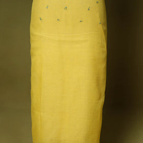 Yellow - 2pc cotton unstitched hand embroidery kota doria