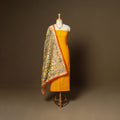Yellow - 2pc cotton unstitched jacquard dress material