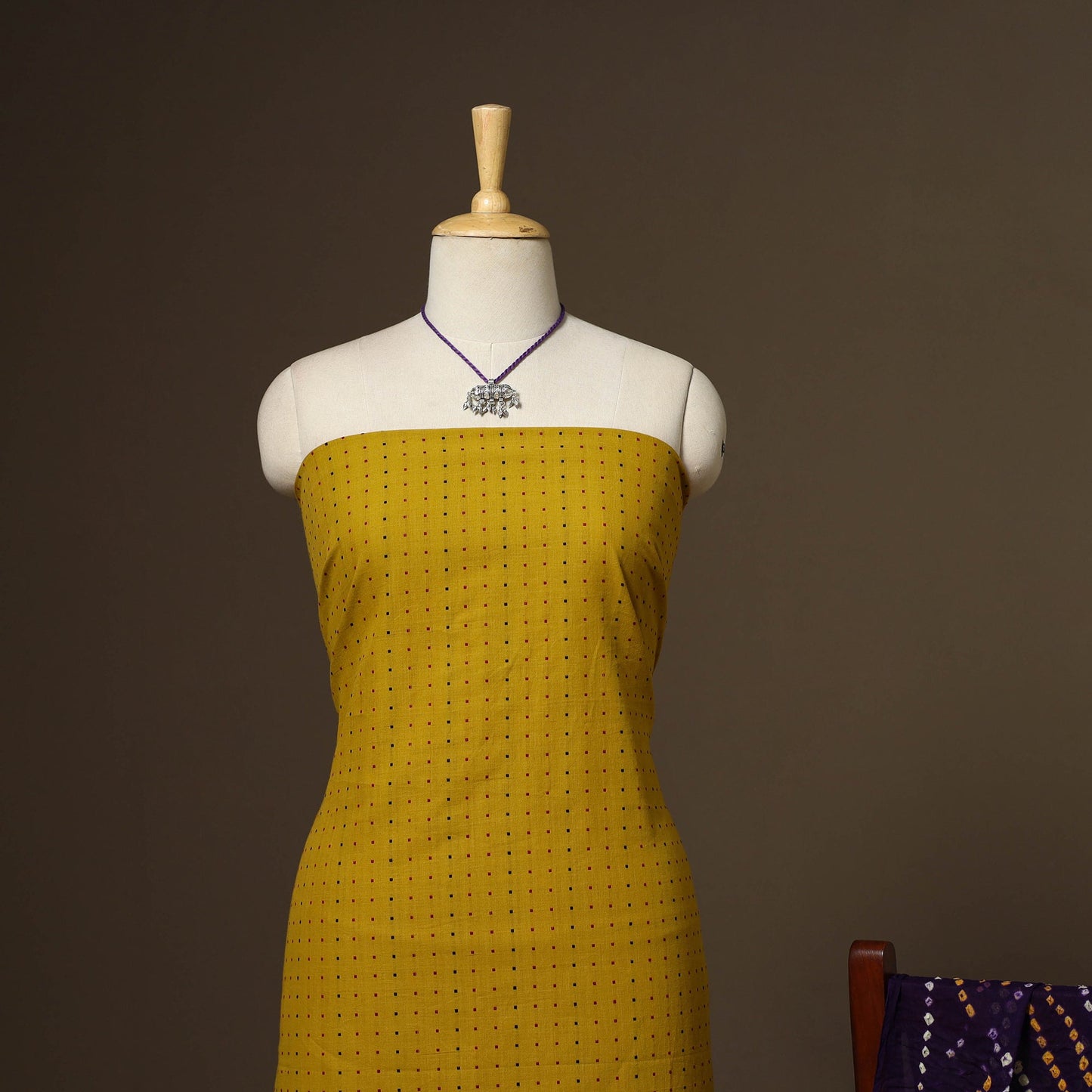 2pc cotton unstitched jacquard dress material