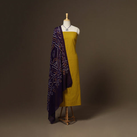 2pc cotton unstitched jacquard dress material