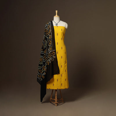 2pc cotton unstitched jacquard dress material