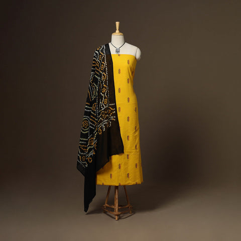 2pc cotton unstitched jacquard dress material