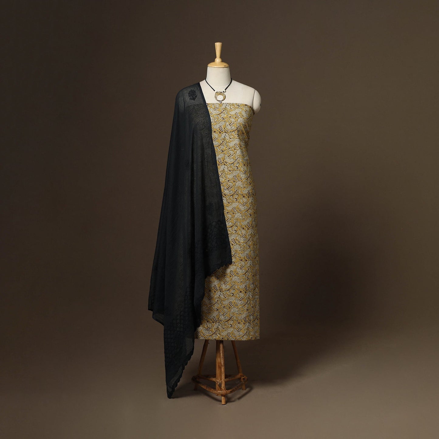 2pc cotton unstitched pedana kalamkari dress material