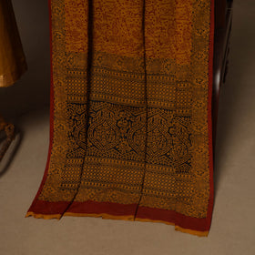Yellow - 2pc handloom cotton unstitched mangalagiri dress