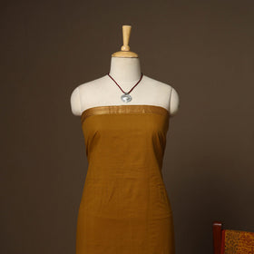 Yellow - 2pc handloom cotton unstitched mangalagiri dress