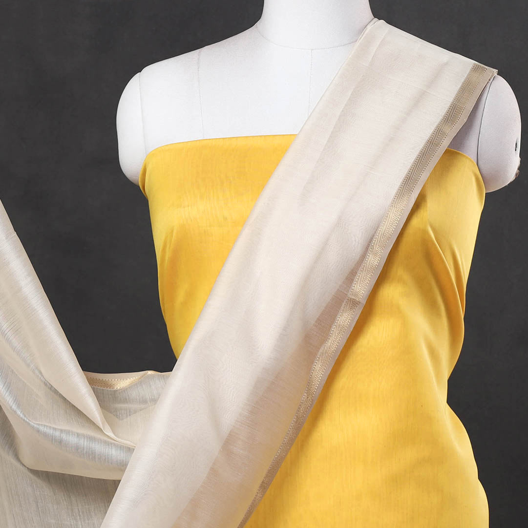 2pc Handloom Silk Cotton Maheshwari Dress Material