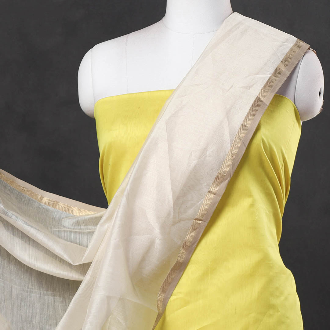 2pc Handloom Silk Cotton Maheshwari Dress Material