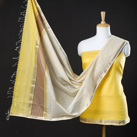 2pc Handloom Silk Cotton Maheshwari Dress Material