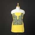  Yellow 2pc Kashida Hand Embroidery Cotton Dress Material